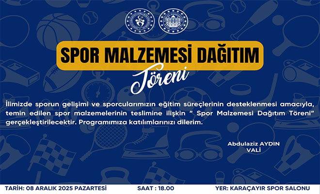 Sporculara Malzeme Desteği