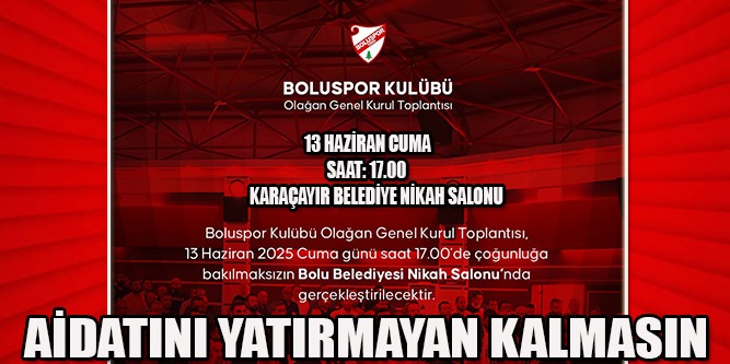 Aidatını Yatırmayan Kalmasın!