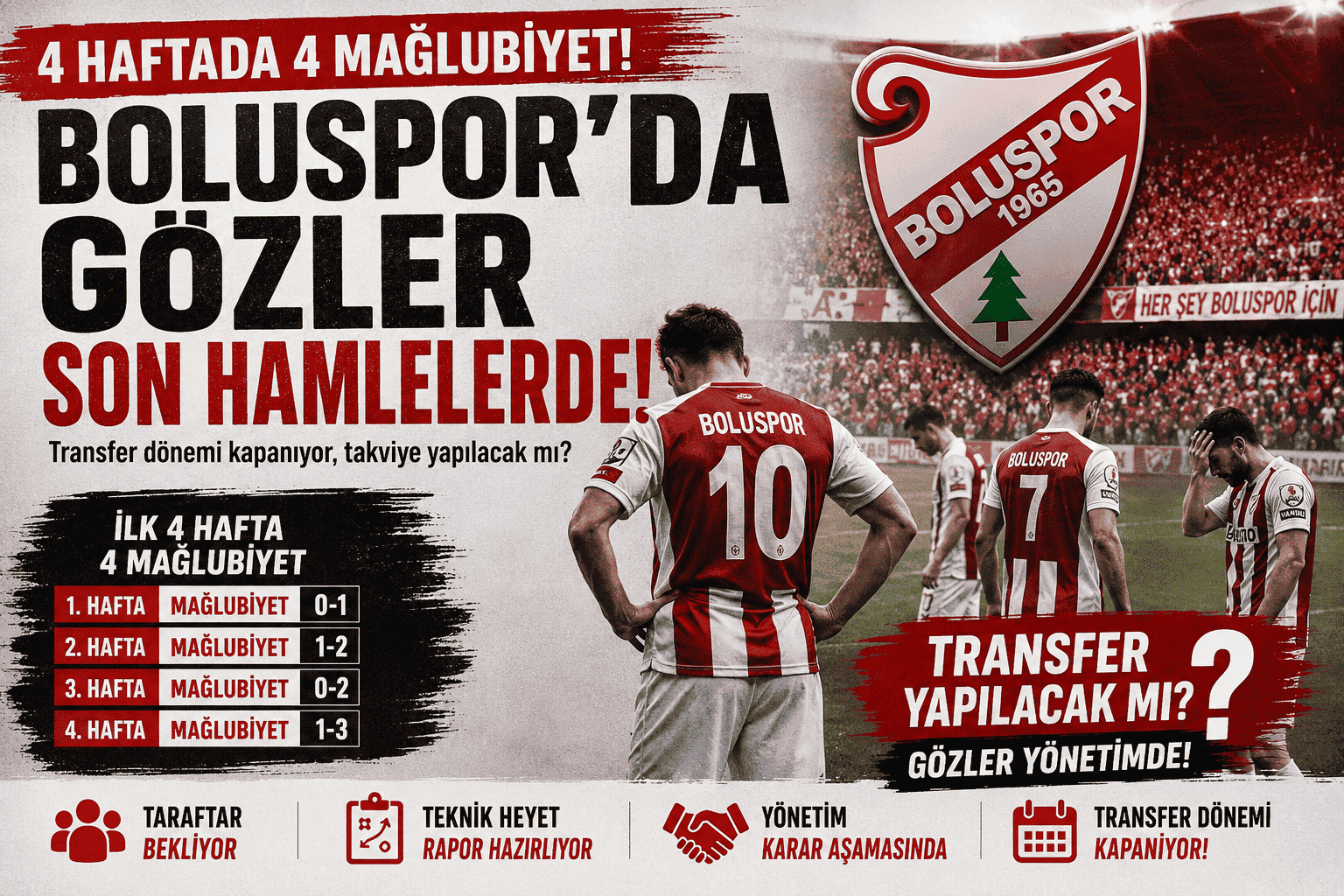 BOLUSPOR’DA GÖZLER SON HAMLELERDE!