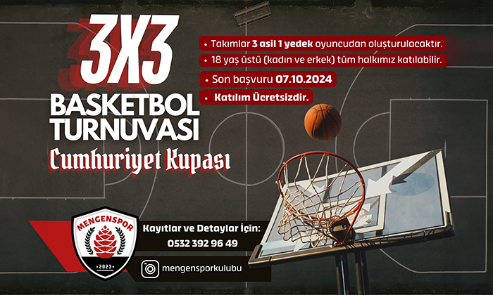 Mengen’de Basketbol Turnuvası