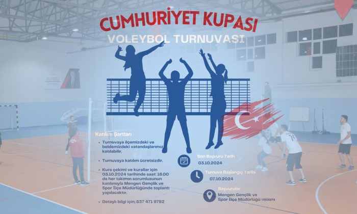 Mengen’de Cumhuriyet Kupası Voleybol Turnuvası başlıyor